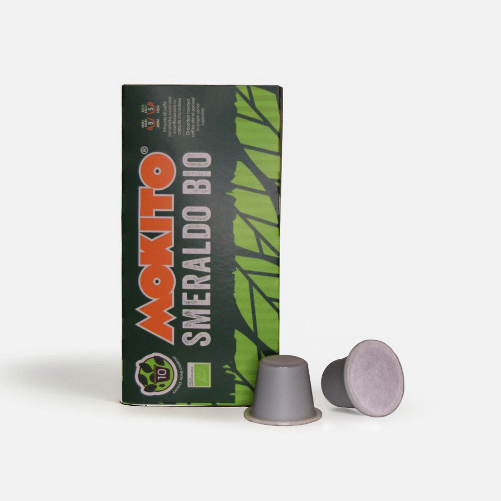 10 100% Compostable Capsules SMERALDO BIO